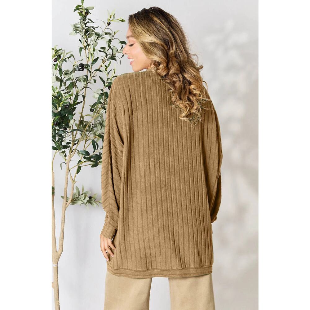 Basic Bae Full Size Ribbed Cocoon Cardigan - Picture 10 of 16
